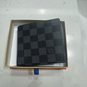 Louis Vuitton Black Checkered Wallet